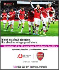 Oakridge Hosts a 6-Day IOT-Arsenal Soccer Schools Camp for Boys and Girls